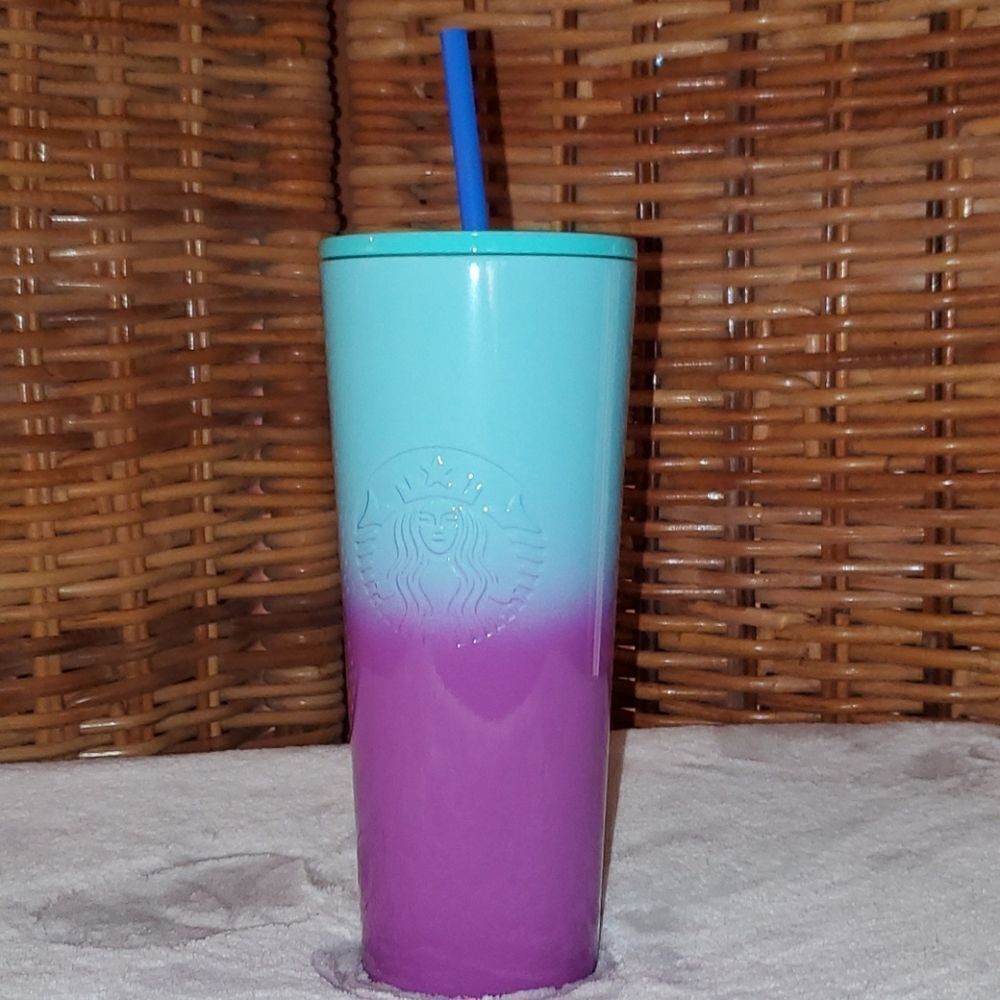 Starbucks Summer 2021 SS Purple Teal Blue Tumbler